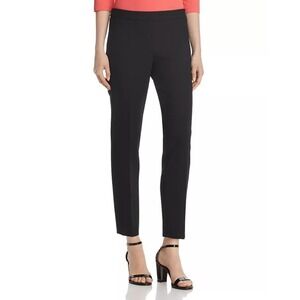 Hugo Boss Slim Fit Ankle Pant Size 10 Black Stretch Trousers Minimalist Workwear